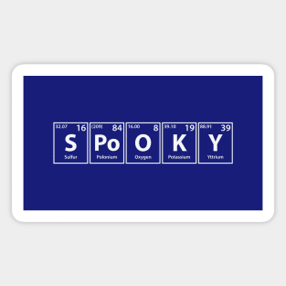 Spooky (S-Po-O-K-Y) Periodic Elements Spelling Magnet